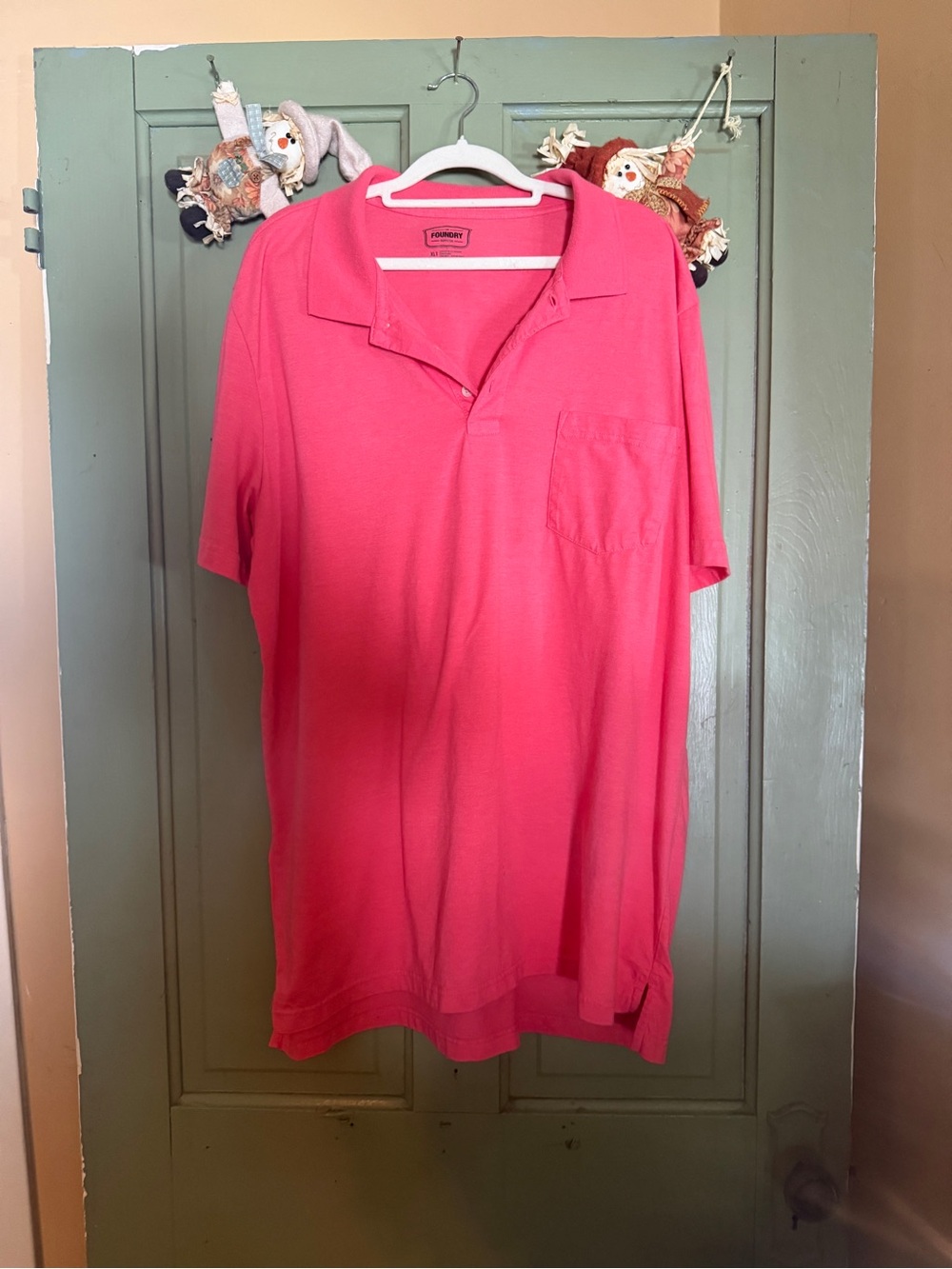 The Foundry Supply Co. Coral-Pink Short-Sleeve Polo